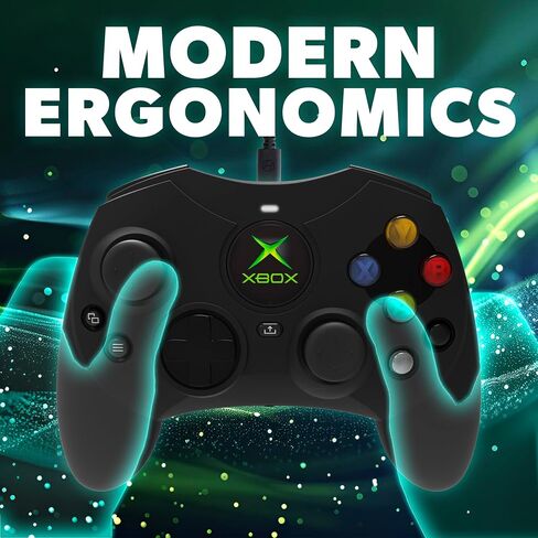 Hyperkin DuchesS Wired Controller - White - Officially licensed S Controller replica for use with Xbox Series X|S, Xbox One, Windows 10|11, PC, Video Game Controller with Hall Effect Sticks, 3.5MM, Audio Jack, Impulse Triggers, Plug and Play, Gaming Gamep in Saudi Arabia