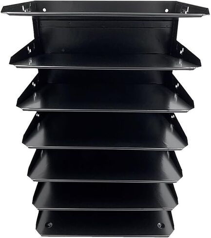 Huron Desktop Horizontal 6-Slot File Organizer, Black Steel in Saudi Arabia