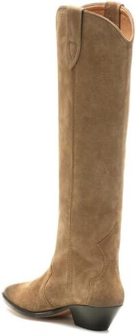 YIYA Western Suede Cowboy Boots Women's Classic Pointed Toe Cowgirl Boot Female Mid-Calf Booties for Women in Kuwait