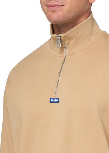 HUGO Men's Twill French Terry Quarter Zip Sweatshirt in Saudi Arabia