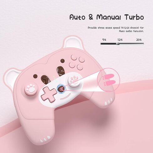Mytrix Switch Pro Controller with Charging Dock, Wireless Controllers for Nintendo Switch/Lite/OLED with Hall Effect Joystick/Trigger, RGB Lighting, Turbo/Macro Button, for PC, iPad - Raiden Design in Saudi Arabia
