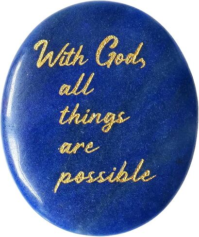 Lapis Lazuli Thumb Worry Stone, Aquamarine Palm Stone, Protection Crystals, Get Well Gifts for Men, Anxiety Toys, Cuarzos for Meditation & Adult Anxiety Relief - Be Your Own Hero in Saudi Arabia