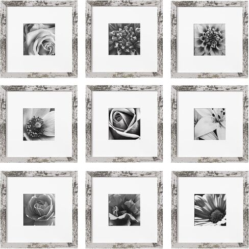 مجموعة إطارات صور eletecpro مقاس 16 × 16 مكونة من 9 مجموعة إطارات حائط كلاسيكية للمعرض، تعرض مقاس 12 × 12 أو 16 × 16 بدون حصيرة، إطارات صور سوداء لتزيين الحائط المجمع، إطارات كبيرة لديكور المنزل in Kuwait
