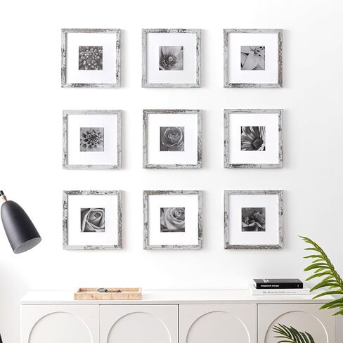 مجموعة إطارات صور eletecpro مقاس 16 × 16 مكونة من 9 مجموعة إطارات حائط كلاسيكية للمعرض، تعرض مقاس 12 × 12 أو 16 × 16 بدون حصيرة، إطارات صور سوداء لتزيين الحائط المجمع، إطارات كبيرة لديكور المنزل in Kuwait