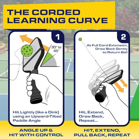 Pickleball DINKTRAINER - Use Trainer When No Match with Buddy, Balls are Green with Ball on String, Pickleballs Offer Practice rebounder Training That aids dinks, Practice Like a Pro in Saudi Arabia