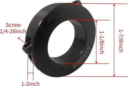 AZSSMUK Shaft Collar Bore 2-1/2'' Double Split Black Oxide Set Screw Durable Shaft Collars Suitable for Machinery and Industrial Use 2 Pieces in Saudi Arabia