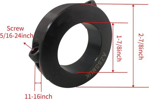 AZSSMUK Shaft Collar Bore 2-1/2'' Double Split Black Oxide Set Screw Durable Shaft Collars Suitable for Machinery and Industrial Use 2 Pieces in Saudi Arabia