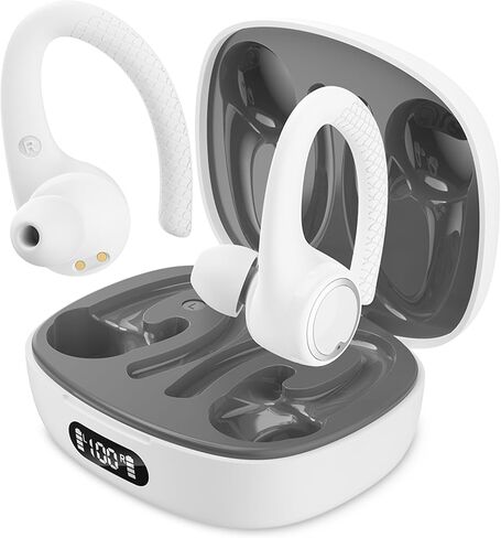 MyJoy Active Wireless Earbuds, Noise-Reducing Earbuds for Working Out, Sports, and Running, IPX5 Sweatproof-Rated Headphones, Bluetooth Earbuds, Dual Microphone, 7-Hour Playtime, White in Saudi Arabia
