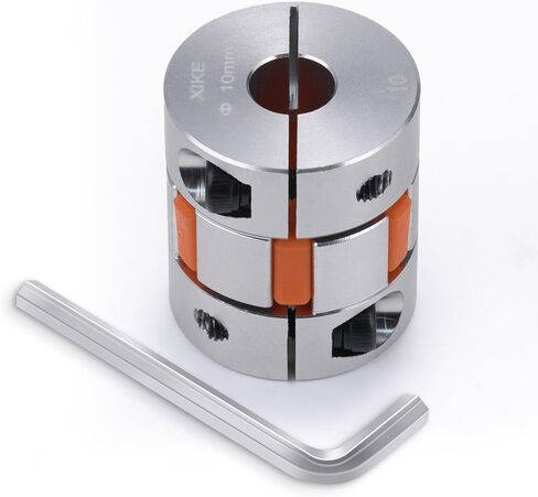 XIKE D45 L65 10 مم إلى 12 مم وصلة عمود ألومنيوم، وصلة عنكبوت مرنة 5 × 5 مم موصل مرن لآلة CNC للطابعة ثلاثية الأبعاد ومحرك مؤازر (عبوة واحدة). in Saudi Arabia