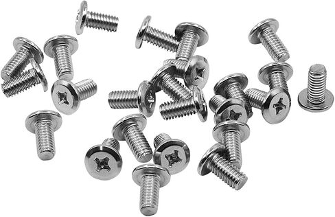 YXQ M3-0.5 x 10mm Flat Round Head Screws 304 Stainless Steel Phillips Drive Machine Screws Hardware Fastener for Furniture Connection, 100Pcs in Saudi Arabia
