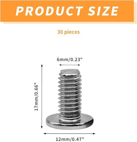 YXQ M3-0.5 x 10mm Flat Round Head Screws 304 Stainless Steel Phillips Drive Machine Screws Hardware Fastener for Furniture Connection, 100Pcs in Saudi Arabia