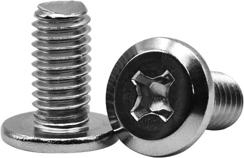 YXQ M3-0.5 x 10mm Flat Round Head Screws 304 Stainless Steel Phillips Drive Machine Screws Hardware Fastener for Furniture Connection, 100Pcs in Saudi Arabia