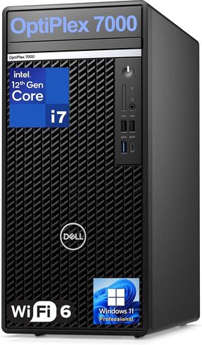 Dell OptiPlex 7000 Business Tower Desktop Computer, 12th Gen Intel 12-Core i7-12700, 16GB DDR5 RAM, 1TB PCIe SSD, WiFi 6, Bluetooth, DisplayPort, Keyboard and Mouse, Windows 11 Pro in Saudi Arabia