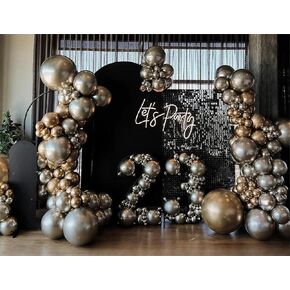 Kate Square Light Gold Sequin Wall Panels 36PCS Shimmer Wall 6FTX6FT Birthday Party Backdrop Decorations