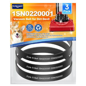 Style 15 Replacement Belts for DirtDevil Style 15 Dynamite and Power Express Upright Vacuum Cleaner, Replace Parts 1SN0220001 & 3SN0220001, 5 Pack