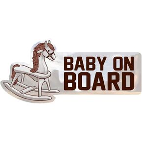Oliver's Lables Baby on Board Sticker for Car - Girl Superstar On Board- Funny Cute Vinyl Window Decal - Heat Resistant, Long Lasting, Waterproof