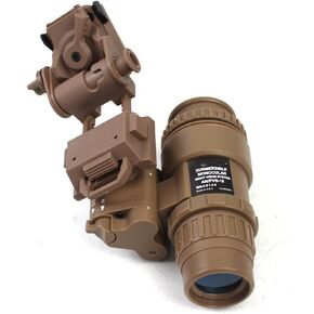AN/PVS-18 Night Vision Goggles Dummy Model with Night Vision Mount, No Function Single-Barrel Night Vision for Tactical Helmet NVG Mount, CS Game, Cosplay Prop