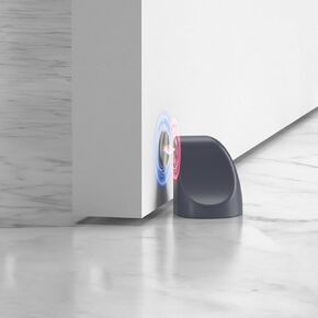 COMFORT DOOR Magnetic Door Stopper for Bottom of Door | Door Catch | No Drilling | Door Holder Floor Mount | Wall Protector | Small | Strong Adhesive | for Home, Bedroom, Office, Kitchen | Brown
