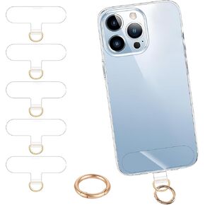 Crossbody Phone Lanyard Chain Shoulder Cell Phone Strap Charm Neck Chain with Wrist Strap 3 Pad Patches Tether Anti Theft Universal for iPhone 15 Pro Max 14 13 11 Samsung S24 Adjustable Black
