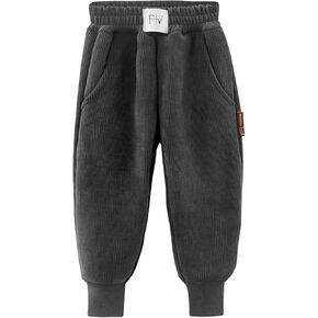 Happy Cherry Toddler Kids Winter Jogger Pants Fleece Lined Thick Sweatpants for Boys Girls
