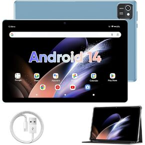 Tablet 10.1 inch Android 13 Tablets, 6GB RAM 64GB ROM 1TB Expand, Tablet with T310 Quad-Core, 1280x800 IPS Touchscreen, 6000mAh, Bluetooth, Dual Camera, GMS, WiFi (Blue) in Kuwait