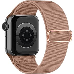 Stretchy Band Compatible with Apple Watch 38mm 40mm 41mm 42mm 44mm 45mm 49mm for Women,Gradient Color Nylon Adjustable Straps for iWatch Series 9 8 7 6 SE 5 4 3 2 1 Ultra Ultra 2