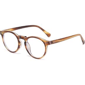 Gleyemor Blue Light Glasses for Men Women, Round Blue Light Blocking Computer Glasses Daily UV400 Protection Eyeglasses