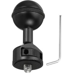 PATIKIL 1" Ball Adapter with 1/4"-20 Screw, 360 Rotatable Camera Arm Tray Adapter for Underwater Diving Photography System, Silver in Kuwait