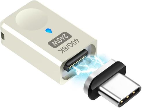 USB C Magnetic Adapter (40Gbps 240W 8K60Hz), USB4.0 Type C Connector with PD 240W Charge and 40Gbps Data Transfer Up to 8k@60Hz 4K@144Hz Video Output in Saudi Arabia
