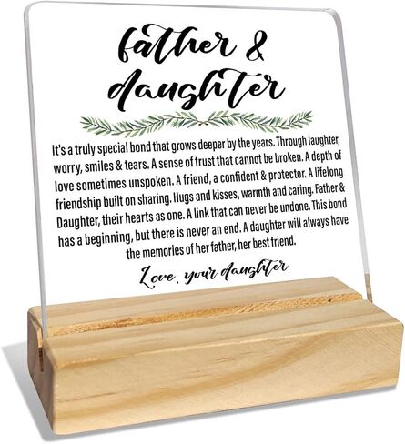 Dad Gifts from Daughter, Dad Birthday Fathers Day Christmas Day Gifts for Father, Best Dad Ever Gifts, Thank You Gifts for Dad, Your Constant Support Endless Love, Desk Acrylic Decor in Saudi Arabia