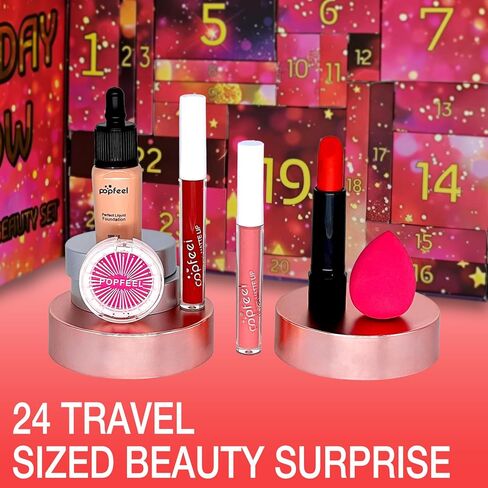 Makeup Advent Calendar 2024 for Teens Girls Christmas Countdown Calendar Makeup Gift Set,Xmas Individual Gift Box Calendar for Women Full Kit in Kuwait
