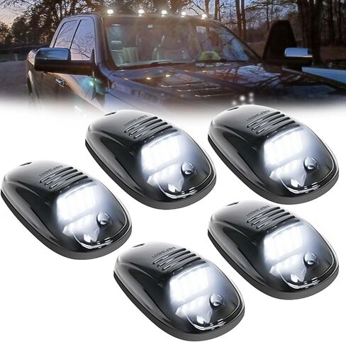 5 PCS Amber LED Cab Lights Smoked Cab Roof Running Top Marker Light for Dodge Ram 1500 2500 3500 4500 5500 2003-2018 Pickup Trucks, Waterproof LED Cab Roof Lights for Trucks, 16 LED in Saudi Arabia