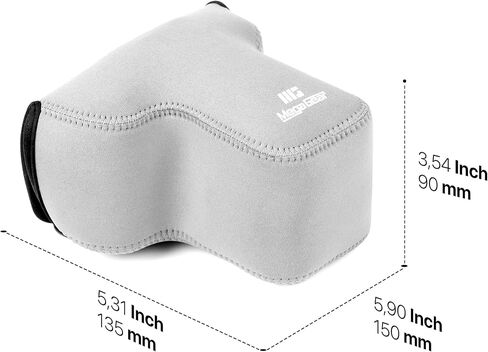 MegaGear Neoprene Camera Case for Fujifilm X-T50 (16-50mm)- Stylish and Protective Digital Photography Bag - Black in Kuwait