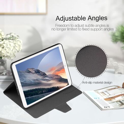 Case for iPad 6th/5th Generation 9.7 Inch (2018/2017) - 360 Rotating Protective Cover with Soft TPU Back, Auto Wake/Sleep, Lemon Flowers in Saudi Arabia