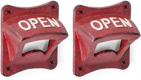 Abbott Collection 27-IRONAGE-266 Antique Red Square Wall Opener, 2.5 inches SQ in Saudi Arabia