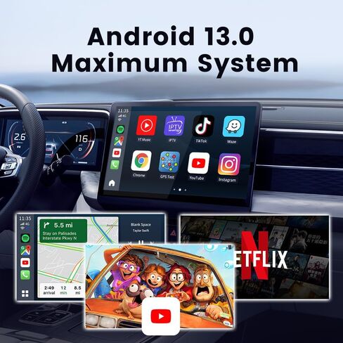 CarlinKit Ai Box CarPlay محول لاسلكي صندوق الوسائط المتعددة لسيارة CarPlay السلكية. التوصيل والتشغيل السلكي إلى CarPlay Android Auto، QCM6125 8-core 4G+64G WiFi 2.4G+5G Bluetooth 4.2 BLE+5.0 BLE in Saudi Arabia