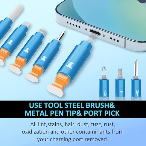 iPhone Cleaning Kit for Charging Port Cleaner, Multi-Tool iPhone Cleaner Repair Lightning Cables, Phone Cleaning Kit for iPhone,i Pad,Connectors, Speaker, Airpod Cleaner Kit, Dark Blue in Saudi Arabia