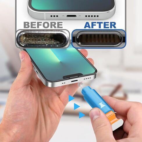 iPhone Cleaning Kit for Charging Port Cleaner, Multi-Tool iPhone Cleaner Repair Lightning Cables, Phone Cleaning Kit for iPhone,i Pad,Connectors, Speaker, Airpod Cleaner Kit, Dark Blue in Saudi Arabia