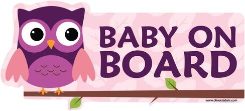 Oliver's Lables Baby on Board Sticker for Car - Girl Superstar On Board- Funny Cute Vinyl Window Decal - Heat Resistant, Long Lasting, Waterproof in Kuwait