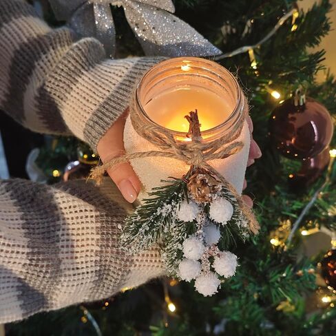 Christmas Candles,18 oz Snow Forest Candles for Christmas Decor,Christmas Tree Scented Candles,Winter Decorations for Indoor Home,Unique Christmas Gifts for Women (Red and White) in Saudi Arabia