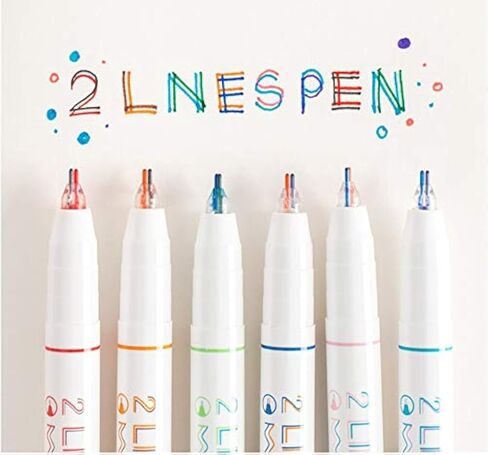 أقلام رسم ذات خطين ثلاثية الأبعاد من Tomorotec، ارسم خطين في نفس الوقت أقلام تحديد الخطوط المزدوجة in Kuwait