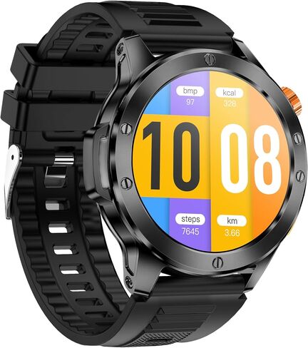 Tinwoo Smart Watch for Men(Answer/Make Calls) with LED Flashlight 1.39" HD Screen,300+ Watch Faces,Heart Rate,SpO2,100+ Sports Modes,IP68 Waterproof,Smartwatch for Android iOS (Silver) in Saudi Arabia