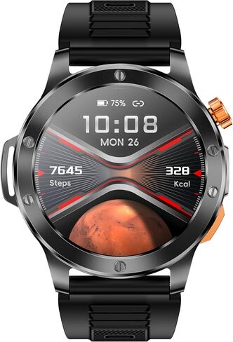 Tinwoo Smart Watch for Men(Answer/Make Calls) with LED Flashlight 1.39" HD Screen,300+ Watch Faces,Heart Rate,SpO2,100+ Sports Modes,IP68 Waterproof,Smartwatch for Android iOS (Silver) in Saudi Arabia