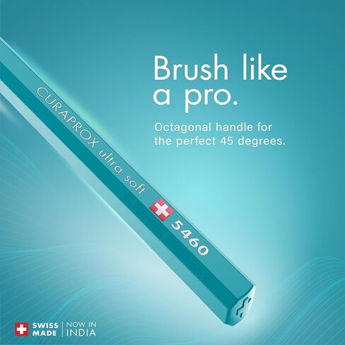 Curaprox CS 5460 Ultra-Soft Toothbrush for Adults with Ultra-Fine Filaments and Compact, Slightly Angled Toothbrush Head for Improved Tooth and Gum Health in Saudi Arabia
