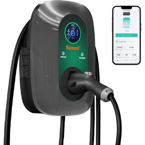Level 2 EV Charger, 48Amp EV Charger Level 2, 240V, NEMA 14-50 Plug, J1772 Charger, 25FT Charging Cable Electric Vehicle Charging Stations, EV Level 2 Charger with Bluetooth & WiFi APP Control