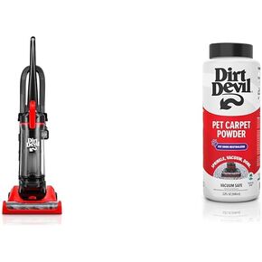 Dirt Devil Multi-Surface Total Pet+ Upright Bagless Vacuum Cleaner Machine, with Pet Tool Kit, for Carpet and Hard Floor, Powerful Suction with Extended Filtration, UD76400V, Black