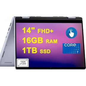Dell Inspiron 14 7440 2-in-1 Laptop 14" FHD+ Anti-Glare Touchscreen Intel 10-core Core 7 150U Processor 32GB RAM 1TB SSD Backlit FHD Camera ExpressCharge MaxxAudio Pro Win11 Blue