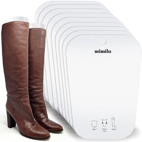 10 Pieces (5 Pairs) Clear 8" Boot Shaper Form Inserts for Women And Men. Stand Up Shape Holder For All Types Of Boots From Tall Knee High, Cowboy, Equestrian, To Short Ankle Boots (8 Inch)