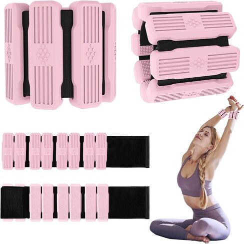 Pilates Wrist & Ankle Weights for Women, Wearable Wrist Weights& Leg Weights Set of 2(1Lbs Each) Adjustable Ankle Weights for Walking,Yoga, Dance, Pilates, Pool Exercises and Gym（Blue) in Saudi Arabia