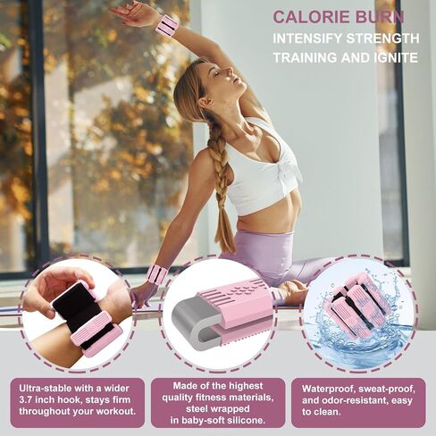 Pilates Wrist & Ankle Weights for Women, Wearable Wrist Weights& Leg Weights Set of 2(1Lbs Each) Adjustable Ankle Weights for Walking,Yoga, Dance, Pilates, Pool Exercises and Gym（Blue) in Saudi Arabia
